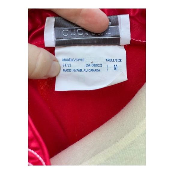 Vintage Charisma Red Velvet Robe 1/2 Zip Long Sleeve Sz M Futureistic - Picture 7 of 16